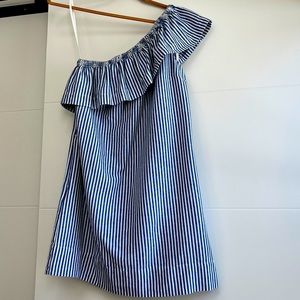 J. Crew one shoulder ruffle dress Size 6